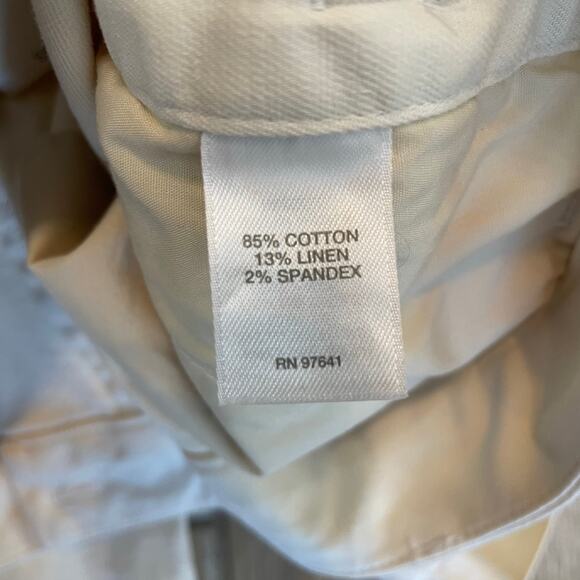 J. Jill Barley Side Button Shorts Size 6 NWT Linen Blend Cream MSRP $59 - Picture 6 of 10